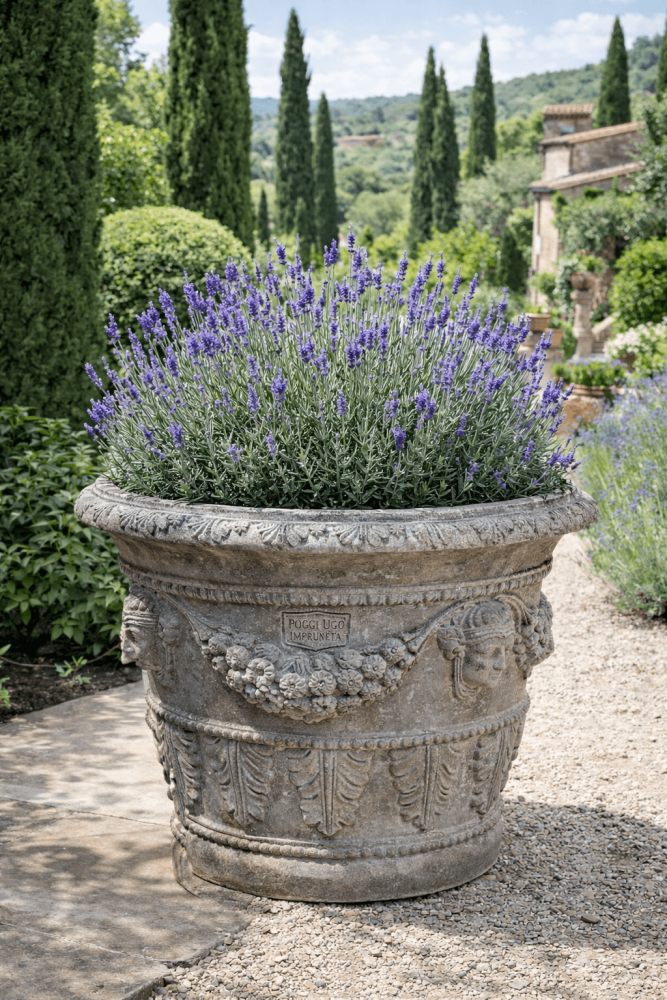 Vase en terre cuite grise d’Impruneta – artisanat toscan et élégance baroque intemporelle